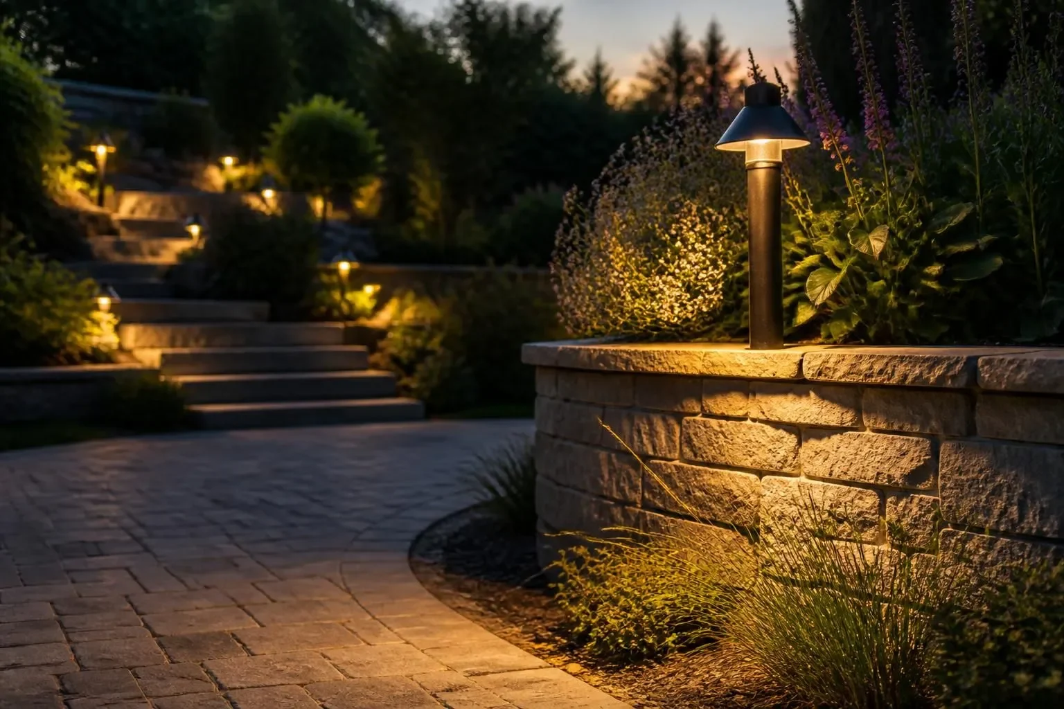 Garden Lighting for a San Diego garden